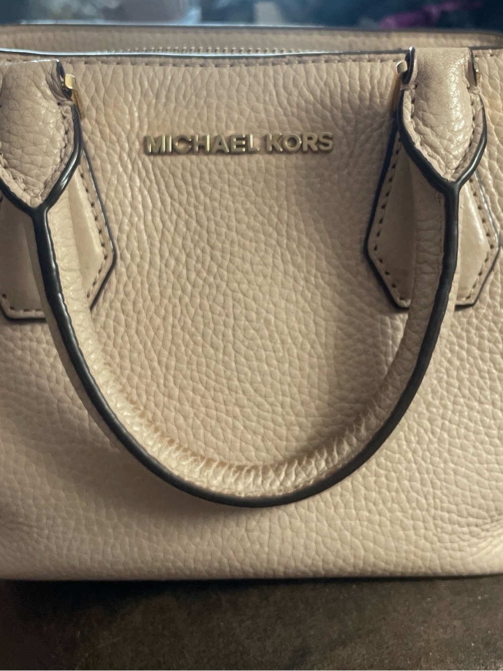 Michael Kors Leather Purse Satchel - Light pink